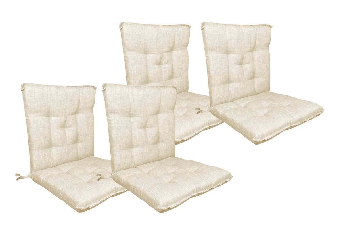 Set Cuscini Sedia Con Schienale e Laccetti Banda Elastica 40 x 80 Cm
