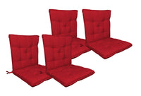 Set Cuscini Sedia Con Schienale e Laccetti Banda Elastica 40 x 80 Cm