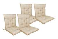 Set Cuscini Sedia Con Schienale e Laccetti Banda Elastica 40 x 80 Cm