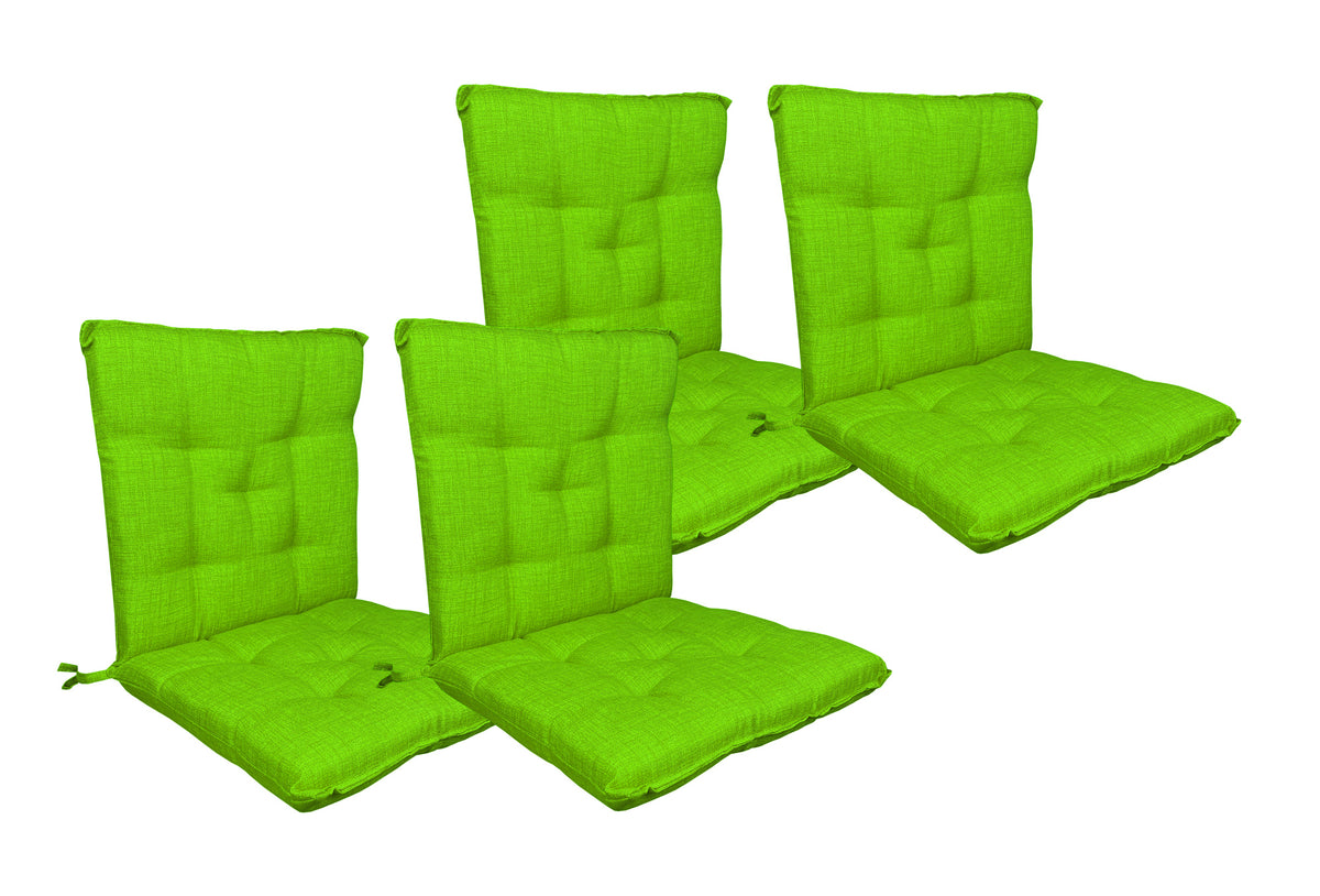 Cuscini per sedia con schienale alto 6 pezzi in tessuto verde