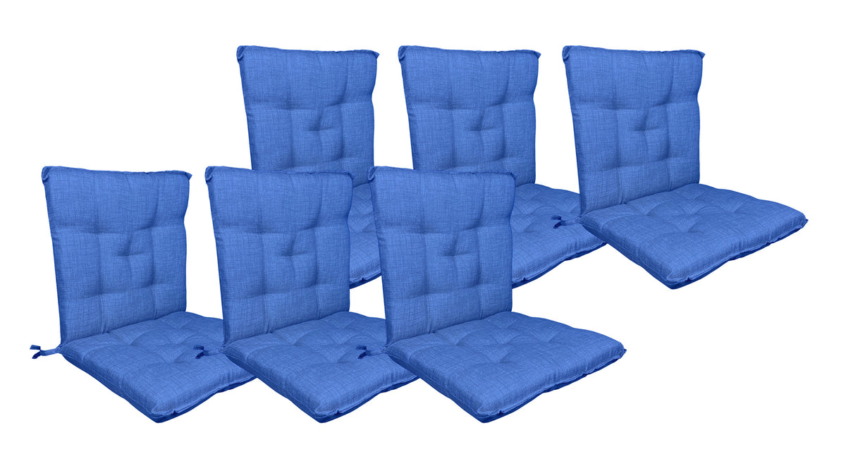 Set Cuscini Sedia Con Schienale e Laccetti Banda Elastica 40 x 80 Cm