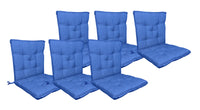 Set Cuscini Sedia Con Schienale e Laccetti Banda Elastica 40 x 80 Cm