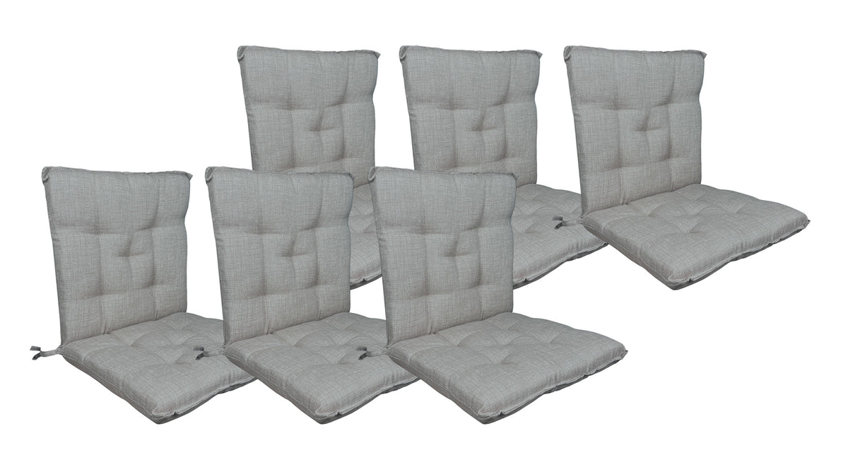Set Cuscini Sedia Con Schienale e Laccetti Banda Elastica 40 x 80 Cm