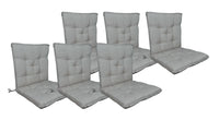 Set Cuscini Sedia Con Schienale e Laccetti Banda Elastica 40 x 80 Cm