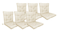 Set Cuscini Sedia Con Schienale e Laccetti Banda Elastica 40 x 80 Cm
