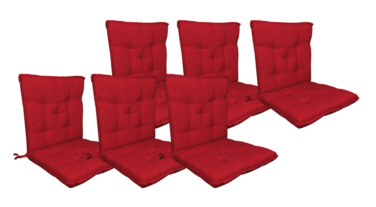 Set Cuscini Sedia Con Schienale e Laccetti Banda Elastica 40 x 80 Cm