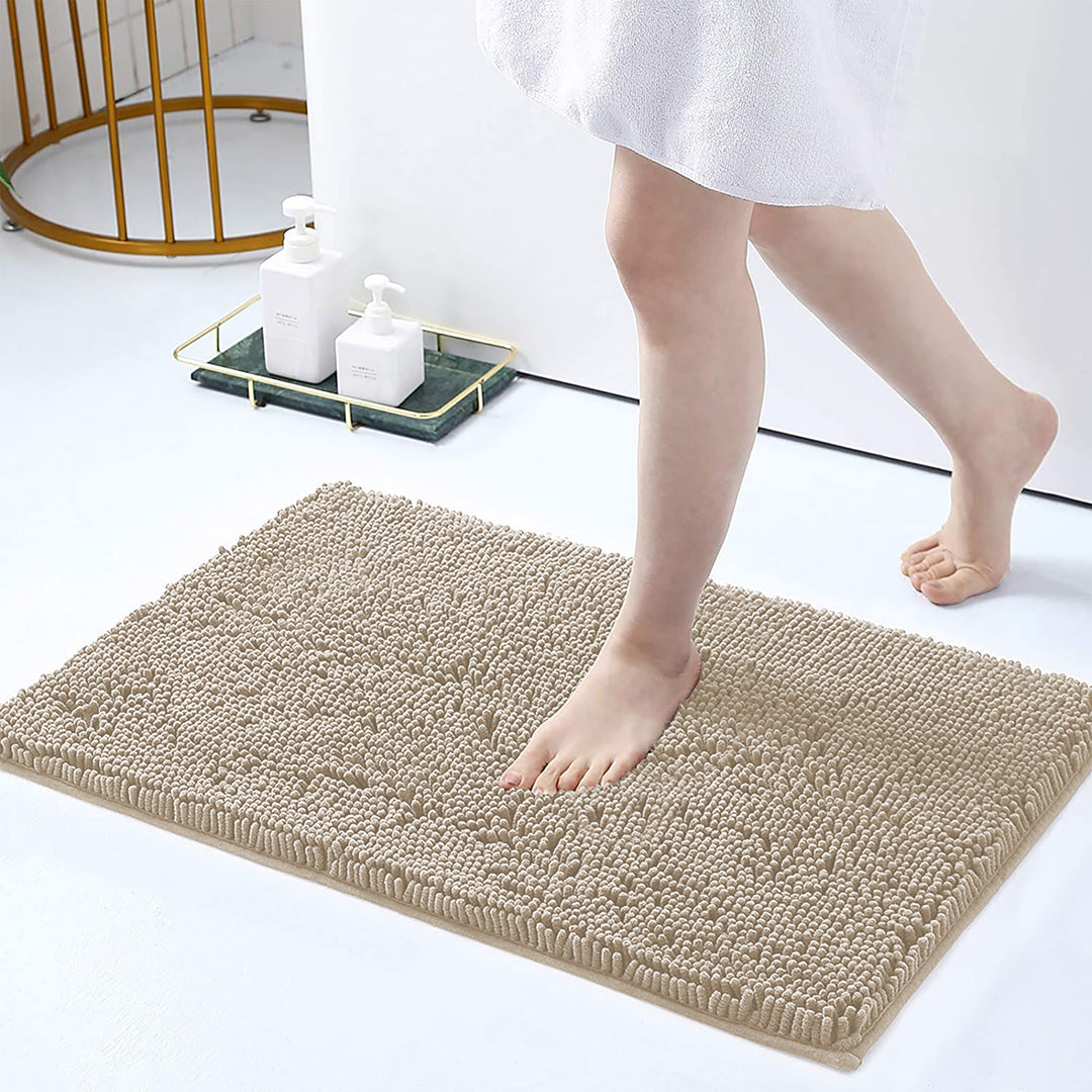 Tappetino Da Bagno Antiscivolo In Microfibra Super Assorbente - 50x80 Cm, Lavabile, Nero - Foto 13