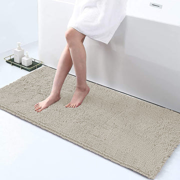 Tappetino Da Bagno Antiscivolo In Microfibra Super Assorbente - 50x80 Cm, Lavabile, Nero - Foto 9