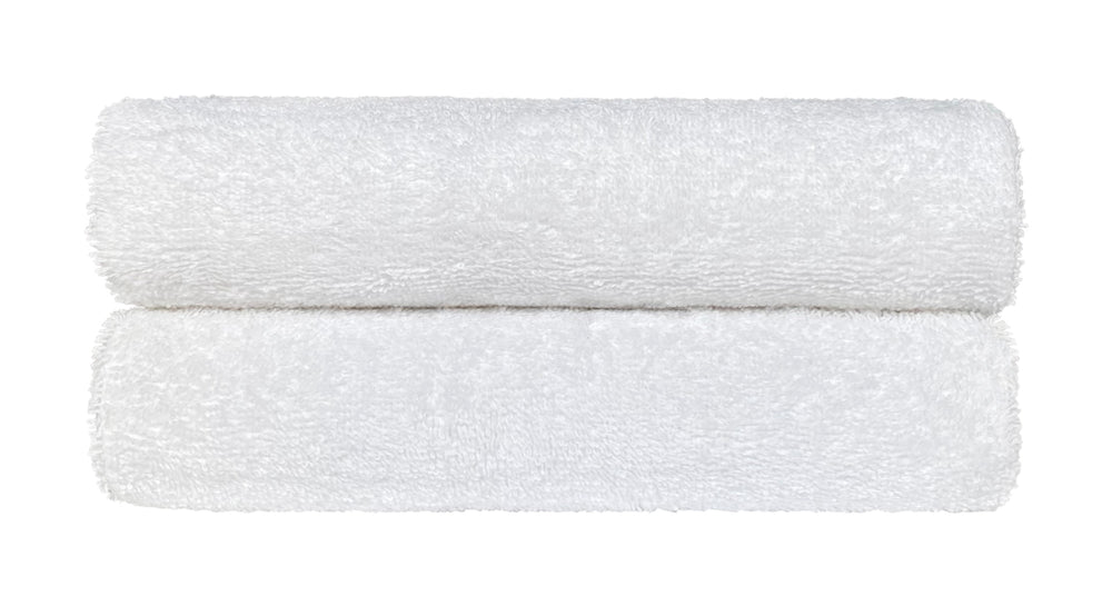 Set Asciugamani Bagno 100% Cotone Super Assorbenti Telo Doccia Spugna Professionali Salvietta Lavetta Viso Asciugamano Teli Asciugamano- Bianco