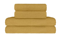 Set Asciugamani Bagno 100% Cotone Super Assorbenti Telo Doccia Spugna Professionali Salvietta Lavetta Viso Asciugamano Teli Asciugamano -Giallo