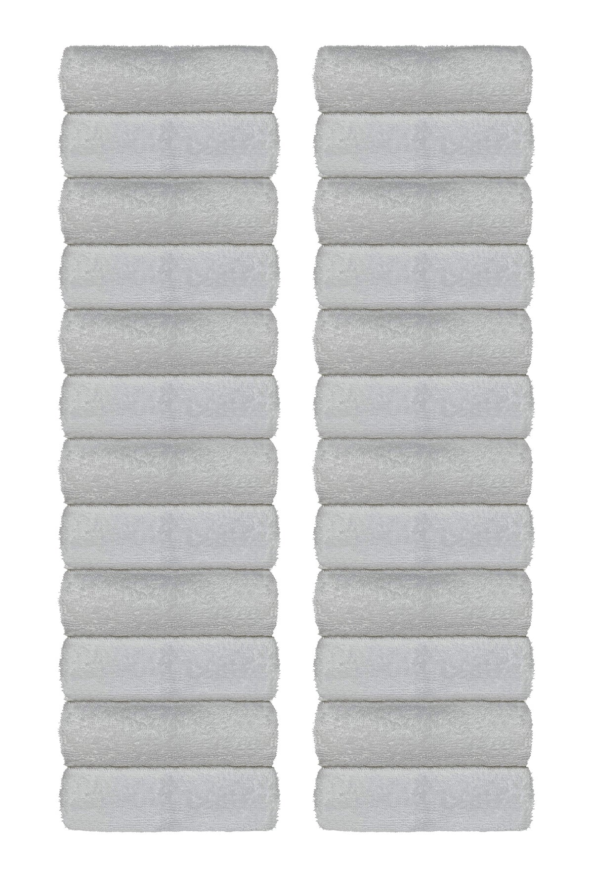 Set Asciugamani Bagno 100% Cotone Super Assorbenti Telo Doccia Spugna Professionali Salvietta Lavetta Viso Asciugamano Teli Asciugamano -Grigio Chiaro