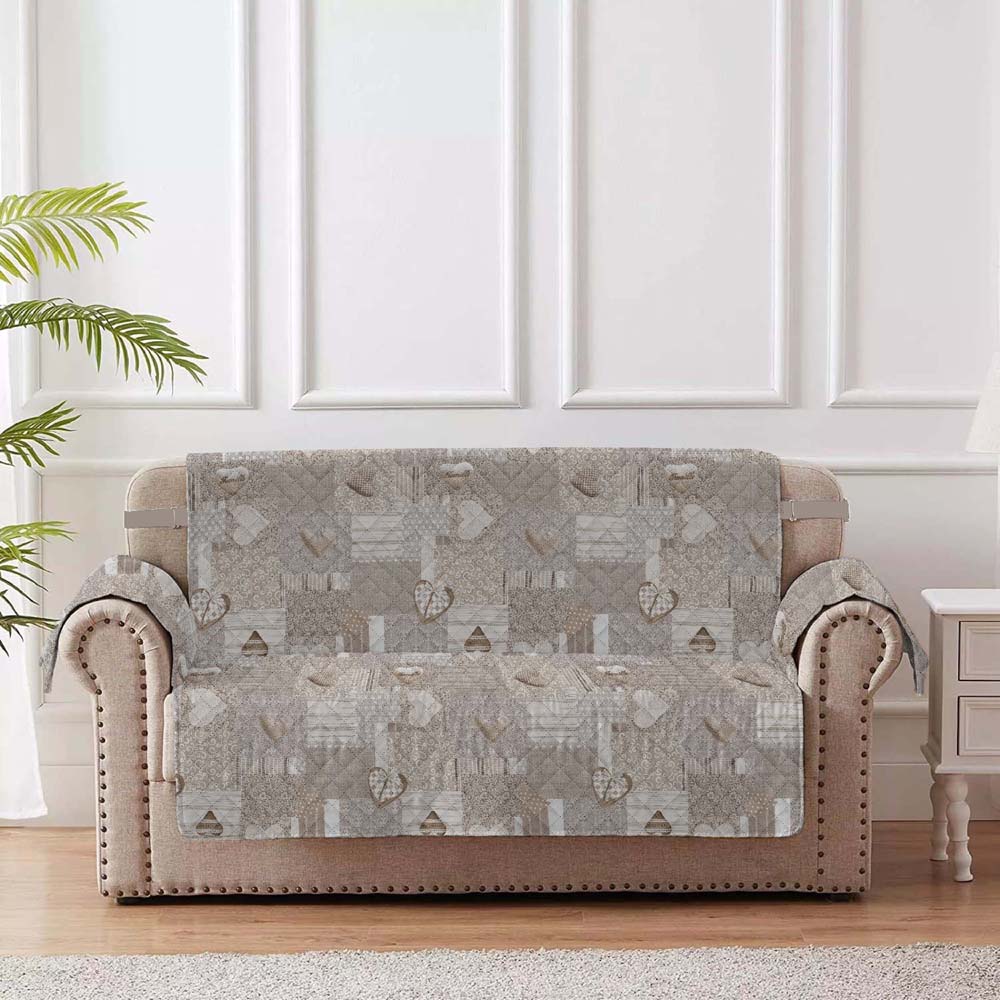 Copridivano Trapuntato Double Face Tata Home: Reversibile, Con Elastico, Misura 2 Posti - Foto 4