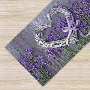 Tappeto da cucina antiscivolo, antimacchia passatoia multiuso lavabile in lavatrice stampa lavanda