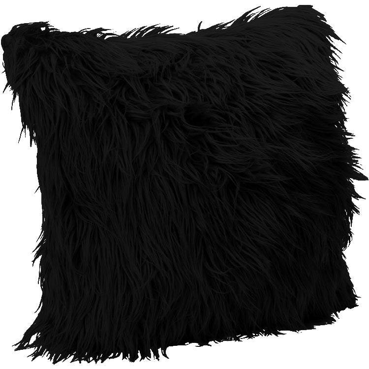 Cuscino Decorativo A Pelo Lungo Imbottitura Compresa Pelliccia Morbida Sintetica 45 x 45 Cm Con Zip Fodera Peluche