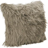 Cuscino Decorativo A Pelo Lungo Imbottitura Compresa Pelliccia Morbida Sintetica 45 x 45 Cm Con Zip Fodera Peluche