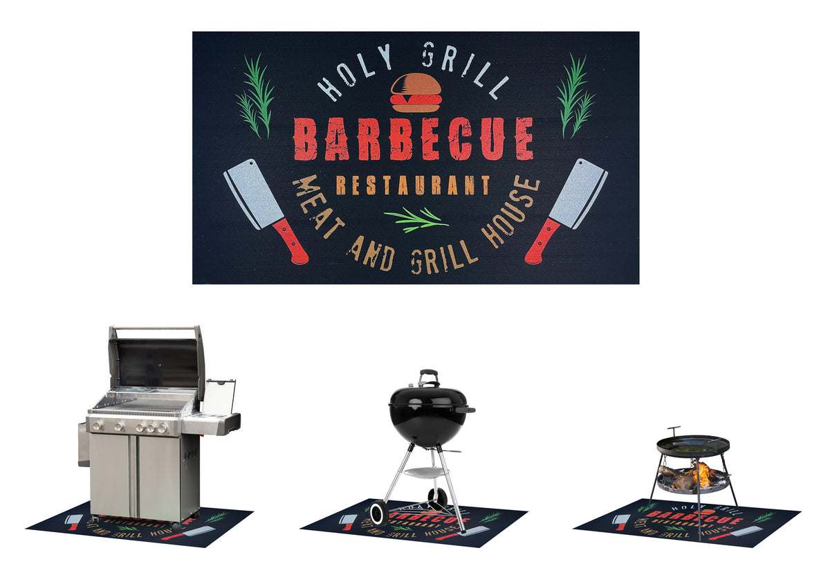 Tappetino Ignifugo Per Barbecue 152x100 Cm - Resistente Fino A 1093°C, Per Proteggere Pavimenti E Prati - Foto 3