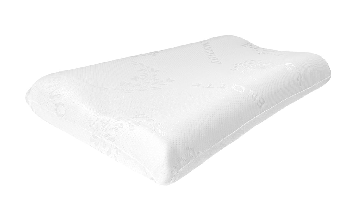 Cuscino Cervicale Doppia Onda In Lattice Guanciale Letto Effetto Memory Foam Sfoderabile Sagomato Contro Dolore Collo