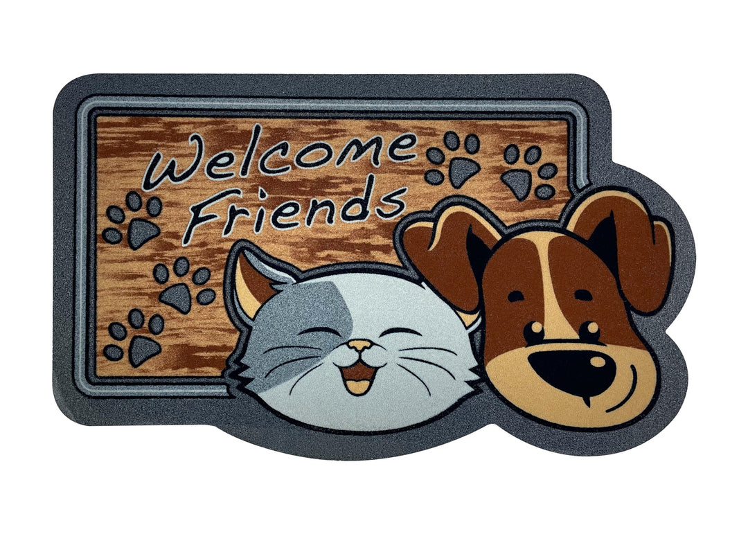 Zerbino Welcome Antiscivolo - 70x45cm, Interno/Esterno, Assorbente, Facile Da Pulire, Grigio - Foto 4