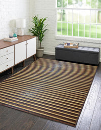 Tappeto Arredo In Vero Bamboo Naturale Grande a Listelli Bordato Bambù Soggiorno Cucina Salotto Listello Legno