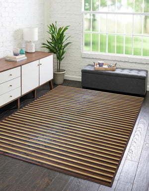 Tappeto Arredo In Vero Bamboo Naturale Grande a Listelli Bordato Bambù Soggiorno Cucina Salotto Listello Legno