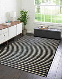 Tappeto Arredo In Vero Bamboo Naturale Grande a Listelli Bordato Bambù Soggiorno Cucina Salotto Listello Legno