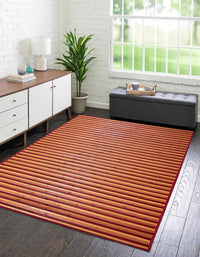 Tappeto Arredo In Vero Bamboo Naturale Grande a Listelli Bordato Bambù Soggiorno Cucina Salotto Listello Legno