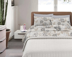 Completo Letto  Di Flanella Calda e Morbida Anti Pilling Flanellato 3 Misure parure con Federe